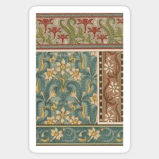 Vintage Flower Design Sticker